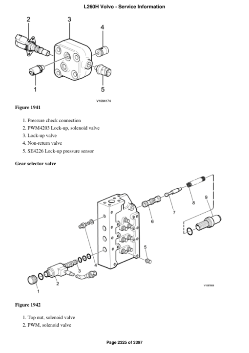 Volvo L260H Wheel Loader Repair Service Manual - Image 2