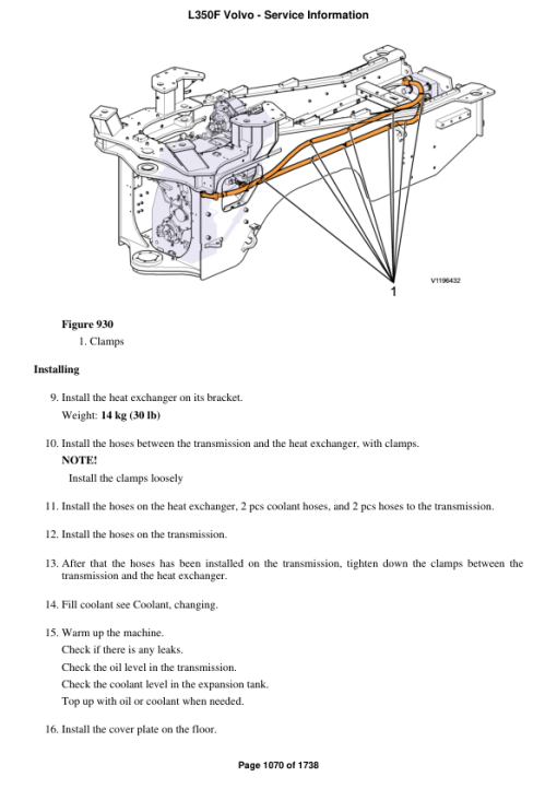 Volvo L350F Wheel Loader Repair Service Manual - Image 2