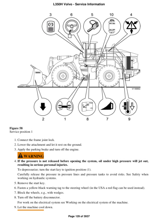 Volvo L350H Wheel Loader Repair Service Manual - Image 2