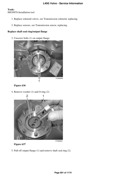 Volvo L45G Compact Wheel Loader Repair Service Manual - Image 5