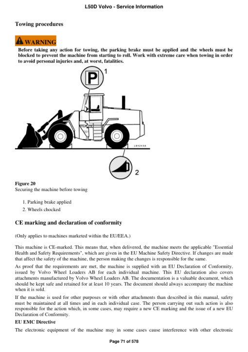 Volvo L50D Wheel Loader Repair Service Manual - Image 5