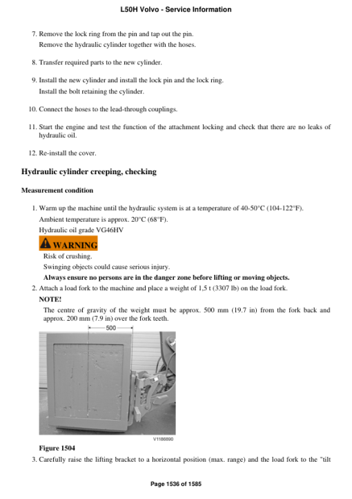 Volvo L50H Compact Wheel Loader Repair Service Manual - Image 3