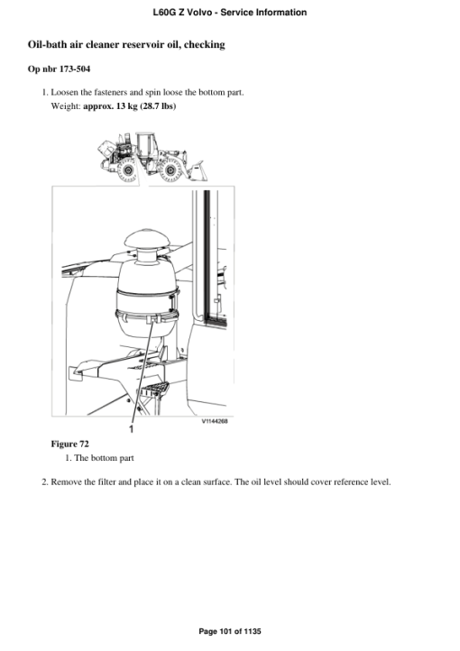 Volvo L60G Z Wheel Loader Repair Service Manual - Image 2