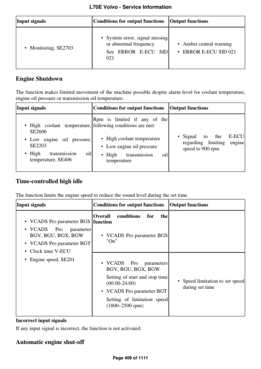 Volvo L70E Wheel Loader Repair Service Manual - Image 3