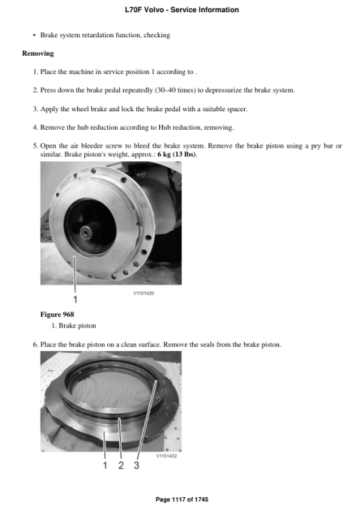 Volvo L70F Wheel Loader Repair Service Manual - Image 2