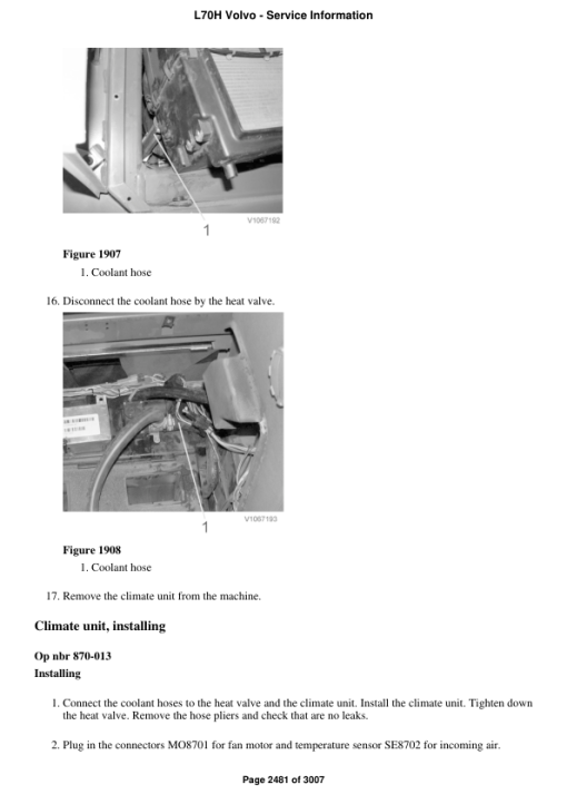 Volvo L70H Wheel Loader Repair Service Manual - Image 5