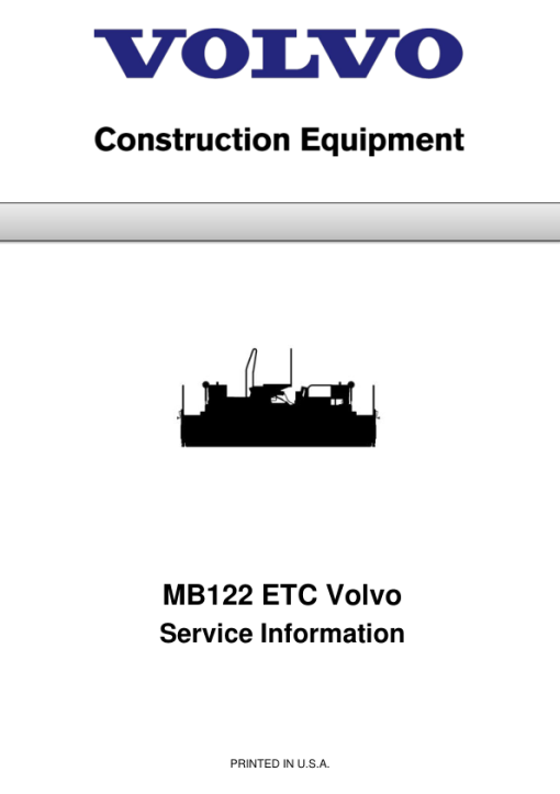 Volvo MB122 ETC Screeds Repair Service Manual