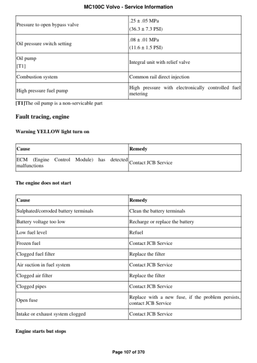 Volvo MC100C Skid Steer Loader Repair Service Manual - Image 2