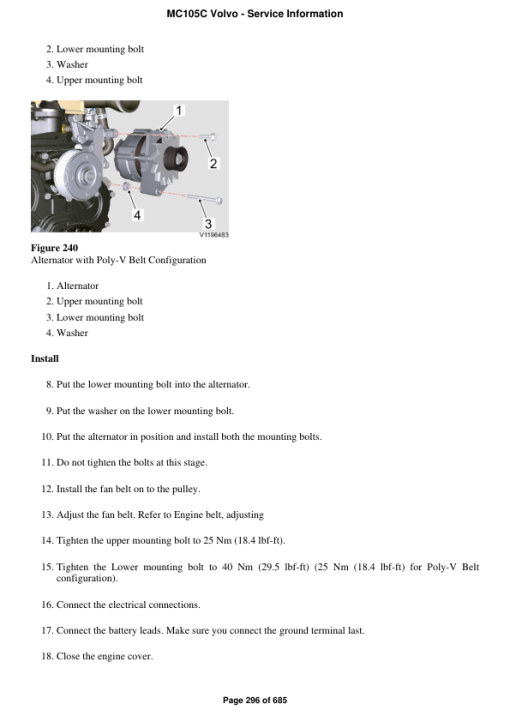 Volvo MC105C Skid Steer Loader Repair Service Manual - Image 3