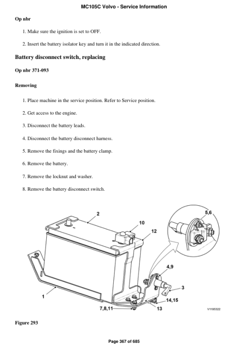 Volvo MC105C Skid Steer Loader Repair Service Manual - Image 4