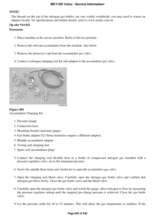 Volvo MC110D Skid Steer Loader Repair Service Manual - Image 4