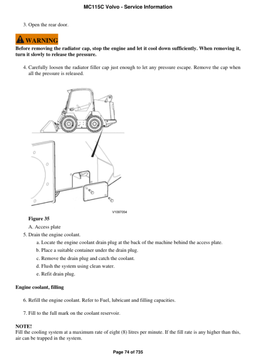 Volvo MC115C Skid Steer Loader Repair Service Manual - Image 4