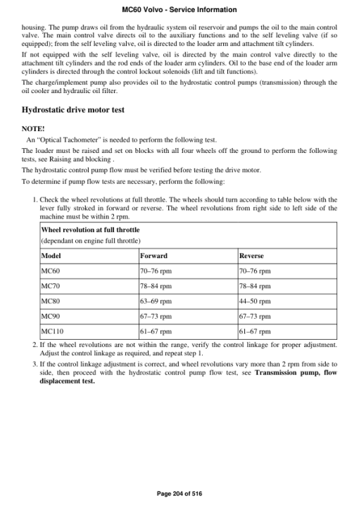 Volvo MC60 Skid Steer Loader Repair Service Manual - Image 2