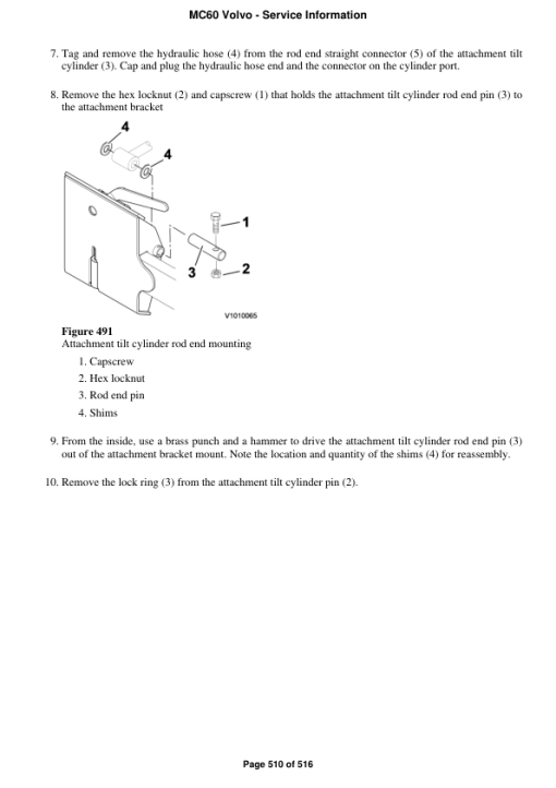 Volvo MC60 Skid Steer Loader Repair Service Manual - Image 4