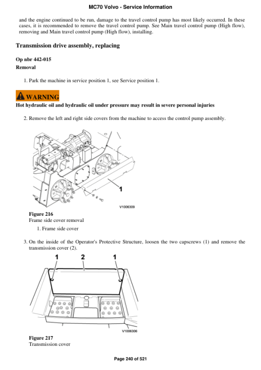 Volvo MC70 Skid Steer Loader Repair Service Manual - Image 2