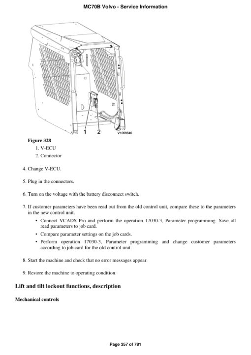 Volvo MC70B Skid Steer Loader Repair Service Manual - Image 2