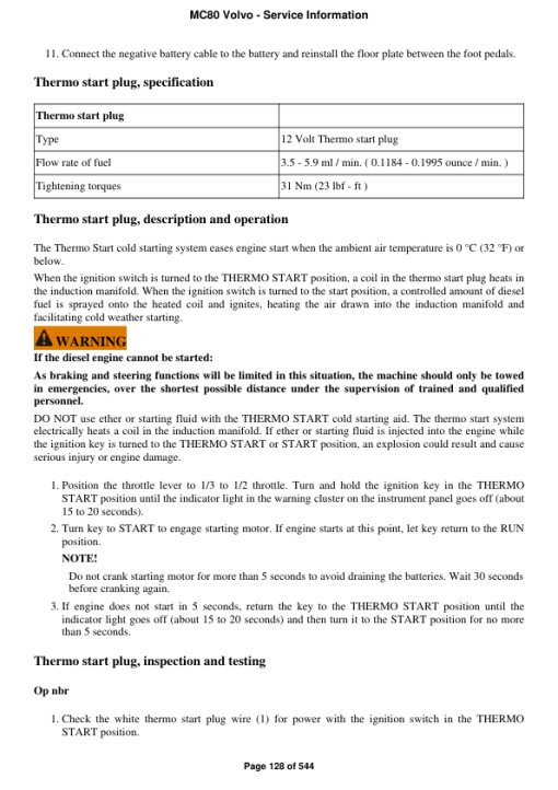 Volvo MC80 Skid Steer Loader Repair Service Manual - Image 2