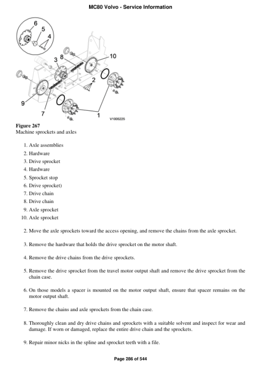 Volvo MC80 Skid Steer Loader Repair Service Manual - Image 3