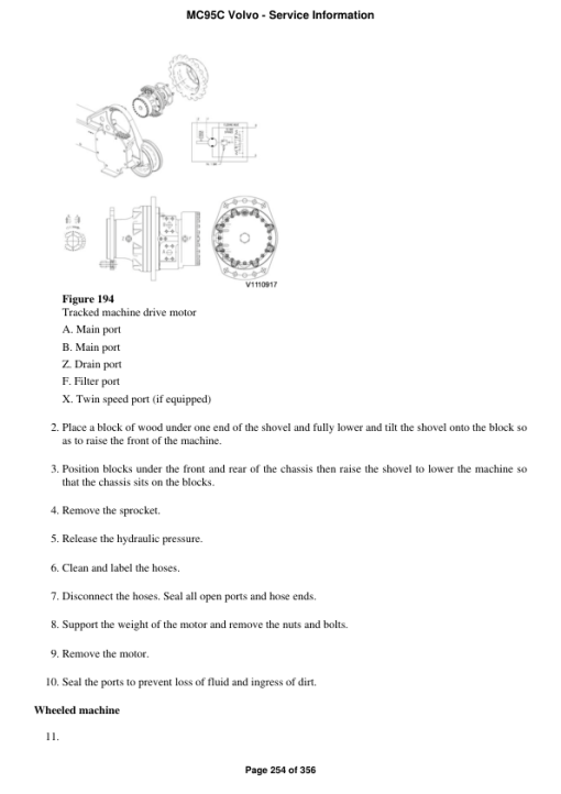 Volvo MC95C Skid Steer Loader Repair Service Manual - Image 4