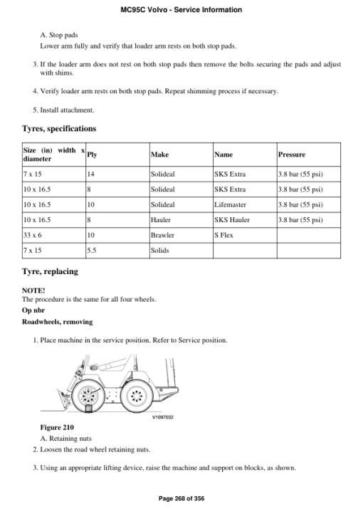 Volvo MC95C Skid Steer Loader Repair Service Manual - Image 5