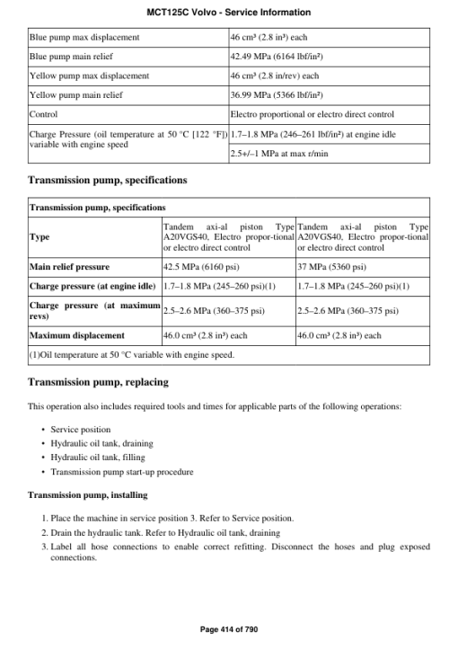 Volvo MCT125C Skid Steer Loader Repair Service Manual - Image 3