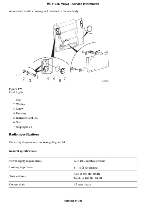 Volvo MCT135C Skid Steer Loader Repair Service Manual - Image 2