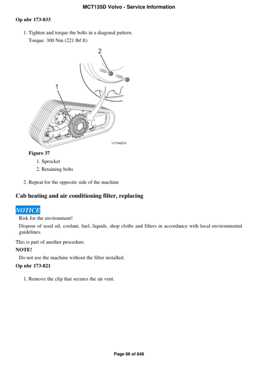 Volvo MCT135D Skid Steer Loader Repair Service Manual - Image 4