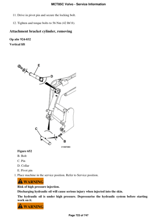 Volvo MCT85C Skid Steer Loader Repair Service Manual - Image 3