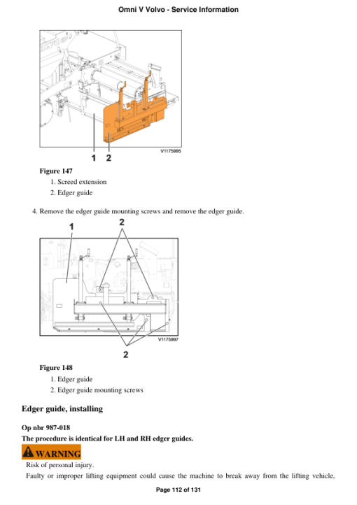 Volvo Omni V Screeds Repair Service Manual - Image 2