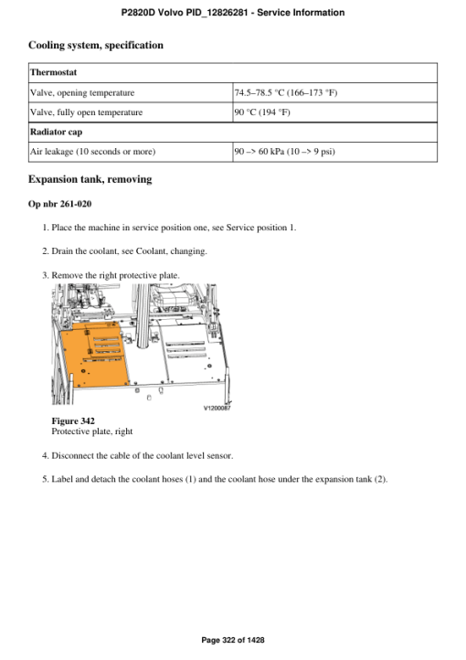 Volvo P2820D Pavers Repair Service Manual - Image 3