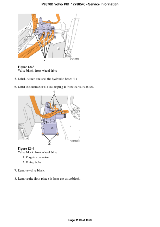 Volvo P2870D Pavers Repair Service Manual - Image 2