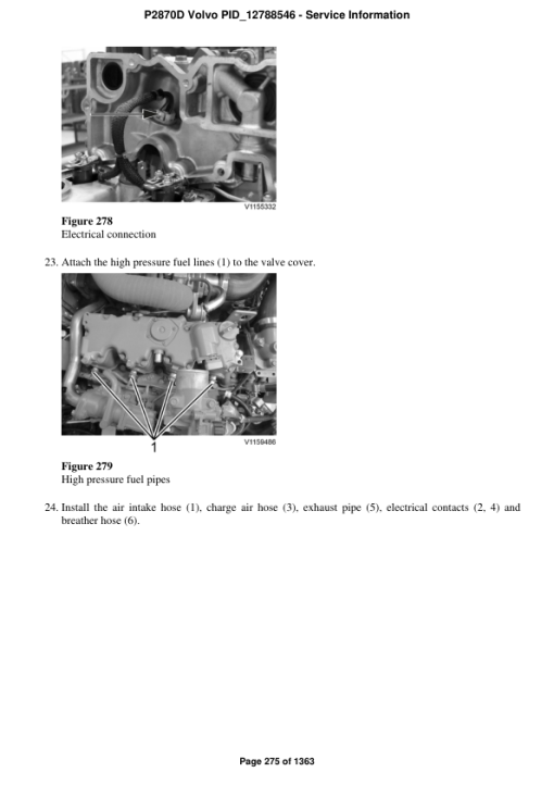 Volvo P2870D Pavers Repair Service Manual - Image 3