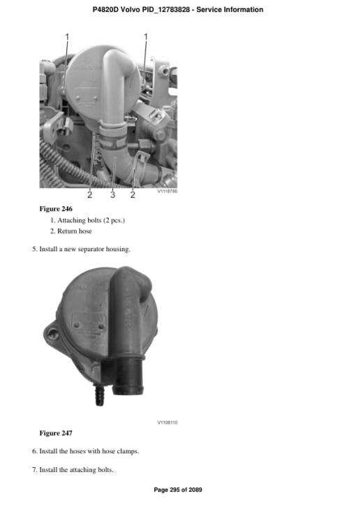 Volvo P4820D Pavers Repair Service Manual - Image 4