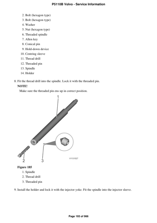 Volvo P5110B Pavers Repair Service Manual - Image 2