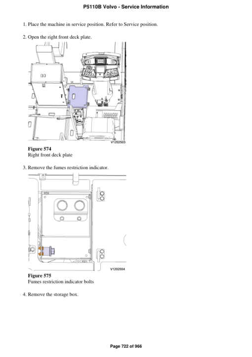 Volvo P5110B Pavers Repair Service Manual - Image 4