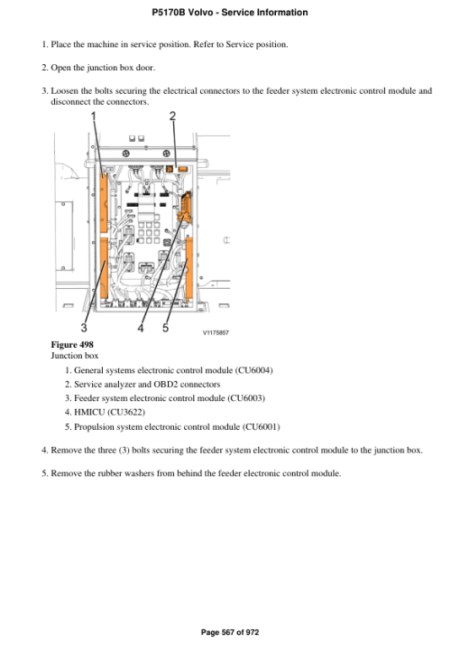 Volvo P5170B Pavers Repair Service Manual - Image 4