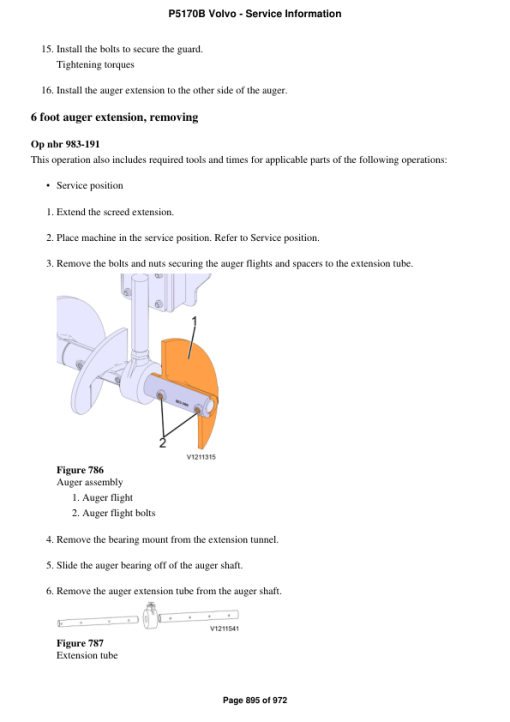 Volvo P5170B Pavers Repair Service Manual - Image 5