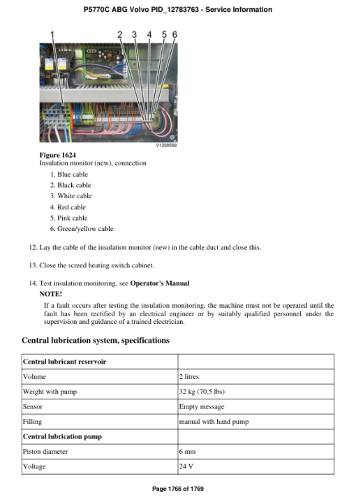 Volvo P5770C ABG Pavers Repair Service Manual - Image 3