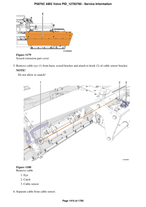 Volvo P5870C ABG Pavers Repair Service Manual - Image 3