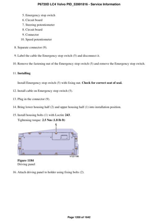 Volvo P6720D LC4 Pavers Repair Service Manual - Image 2