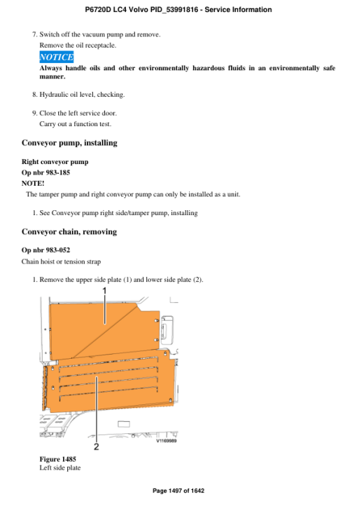 Volvo P6720D LC4 Pavers Repair Service Manual - Image 4