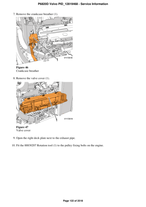 Volvo P6820D Pavers Repair Service Manual - Image 2