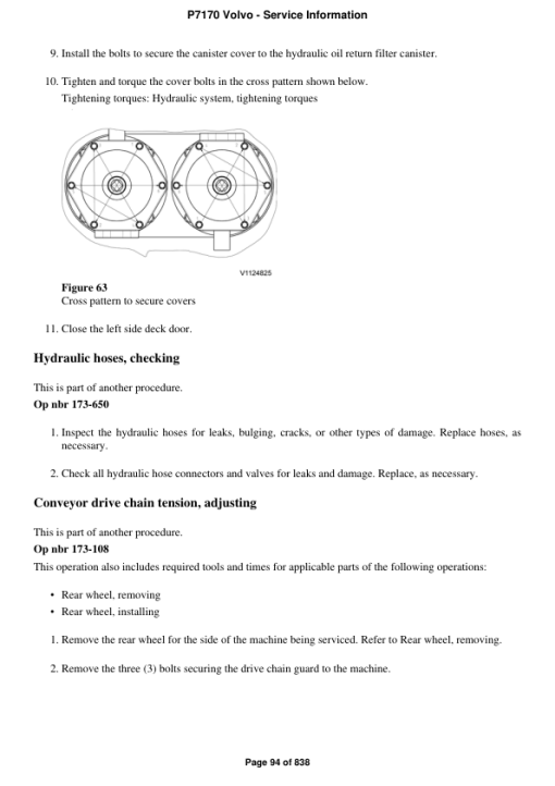 Volvo P7170 Pavers Repair Service Manual - Image 5