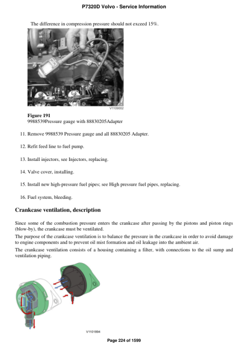 Volvo P7320D Pavers Repair Service Manual - Image 4