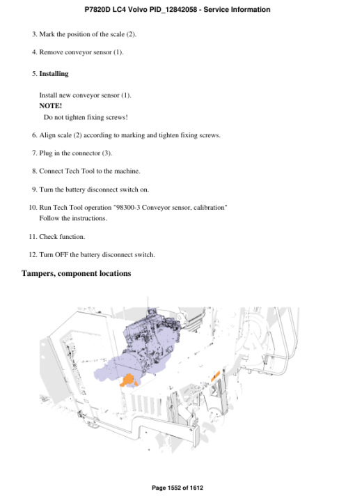 Volvo P7820D LC4 Pavers Repair Service Manual - Image 2