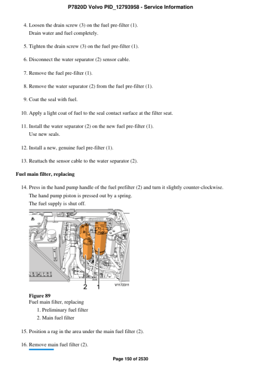 Volvo P7820D Pavers Repair Service Manual - Image 2