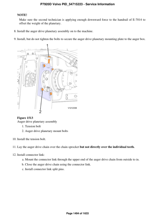 Volvo P7920D Pavers Repair Service Manual - Image 3