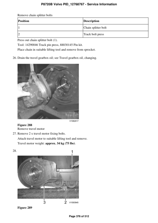 Volvo P8720B Pavers Repair Service Manual - Image 3