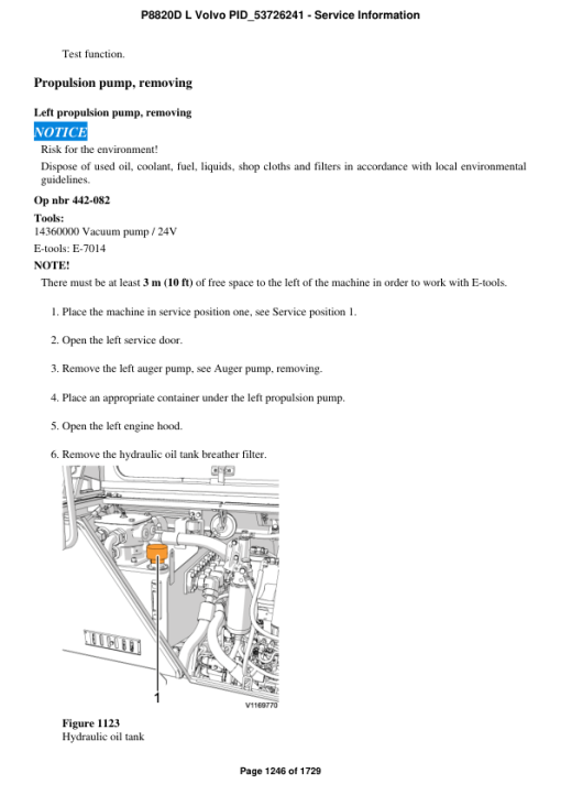 Volvo P8820D L Pavers Repair Service Manual - Image 2