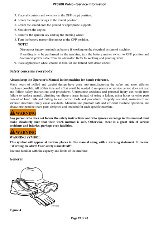 Volvo PF3200 Pipelayer Repair Service Manual - Image 3